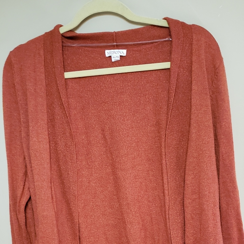 Dark Peach colored Cardigan